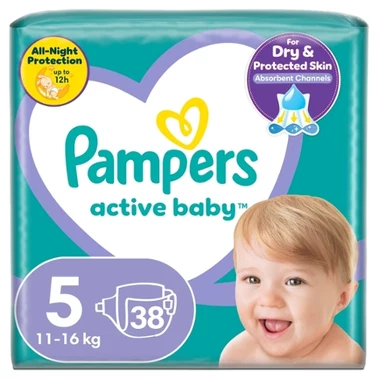 Pampers Active Baby, rozmiar 5, 38 pieluszek, 11kg-16kg - 0