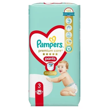 Pampers Premium Care Pieluchomajtki, rozmiar 3, 48 pieluszek, 6kg-11kg - 1