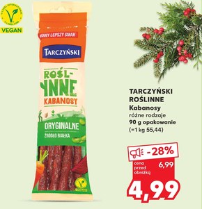 Tarczyński Roślinne kabanosy 3 ziarna 90 g niska cena