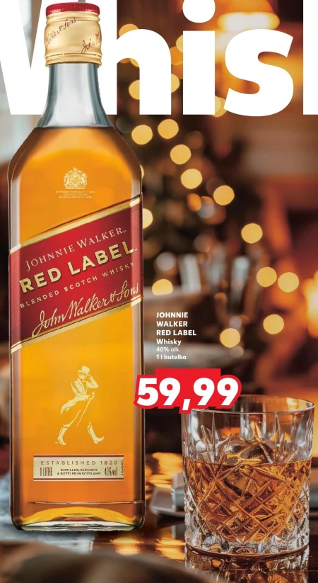 Johnnie Walker Red Label Blended Scotch Whisky 1 l