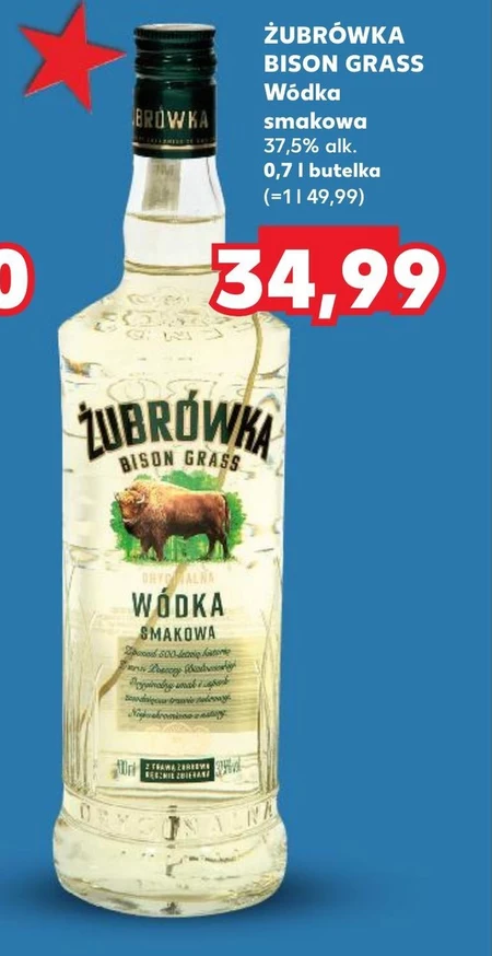 Żubrówka Bison Grass Wódka smakowa 700 ml