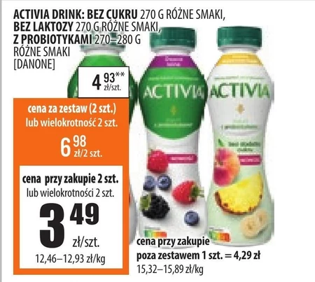 Activia Jogurt bez dodatku cukru brzoskwinia ananas banan 270 g