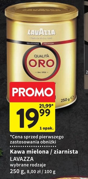 Lavazza Qualità Oro Mielona kawa palona 250 g niska cena