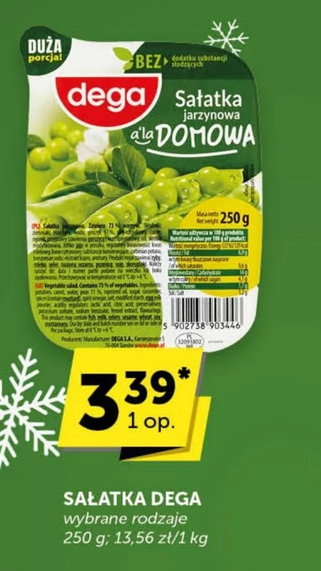dega Sałatka jarzynowa a'la domowa 250 g