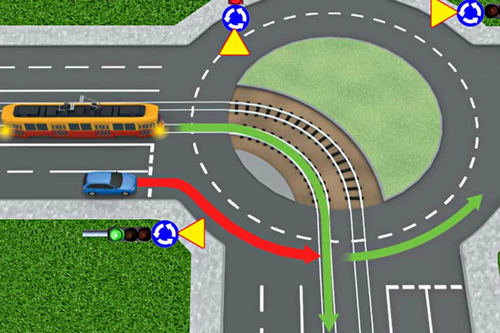 Kiedy tramwaj ma pierwszeństwo na rondzie przed samochodami?