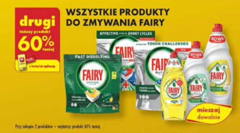 Produkty do zmywania Fairy w Biedronce Produkty do zmywania Fairy w Biedronce