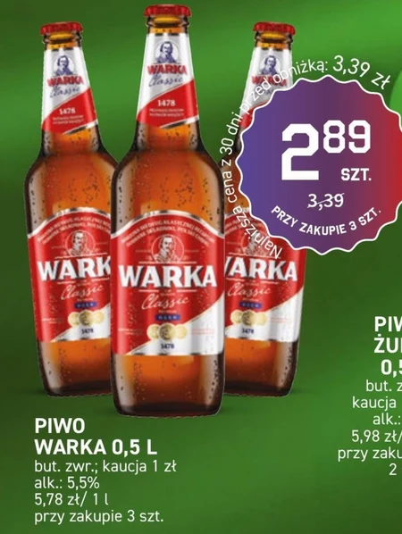 Warka Classic Piwo jasne 500 ml