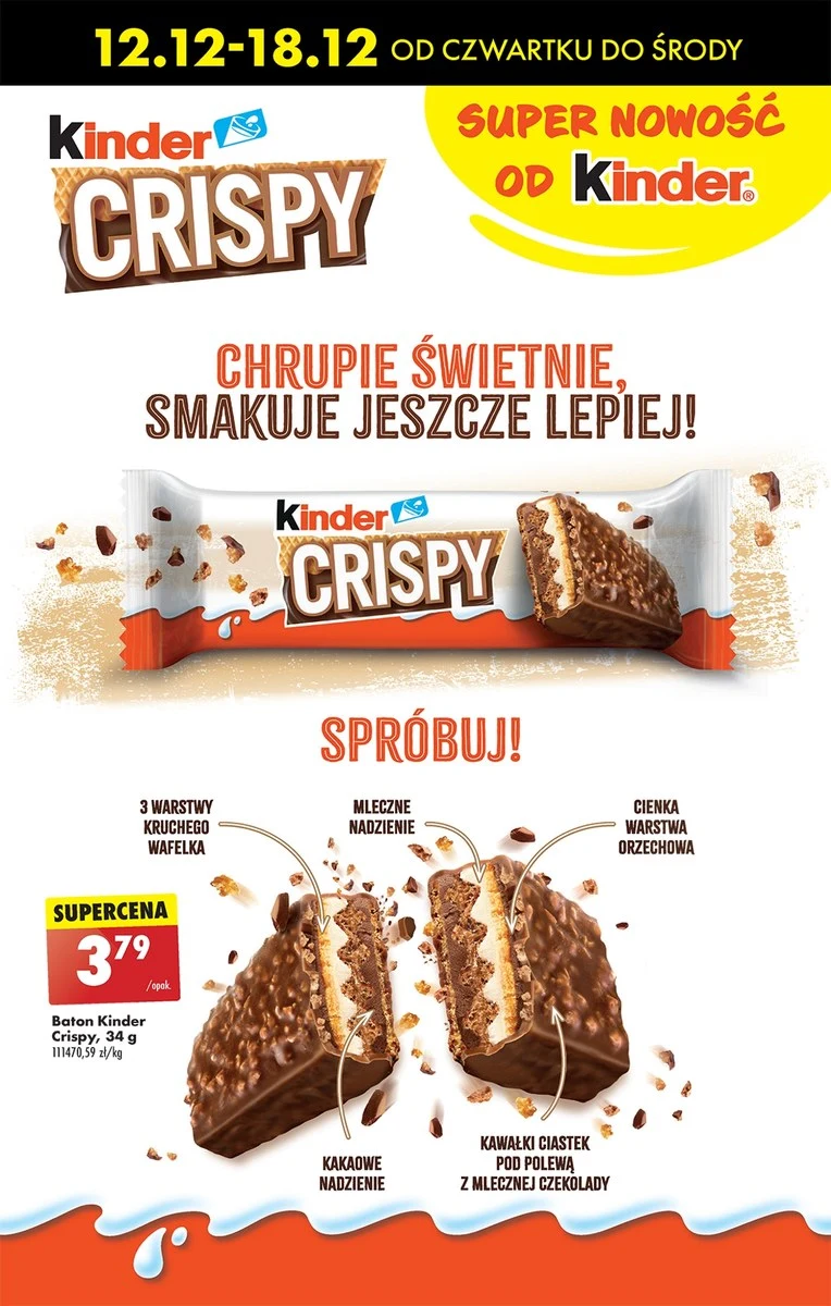 Kinder Crispy od czwartku w Biedronce! 