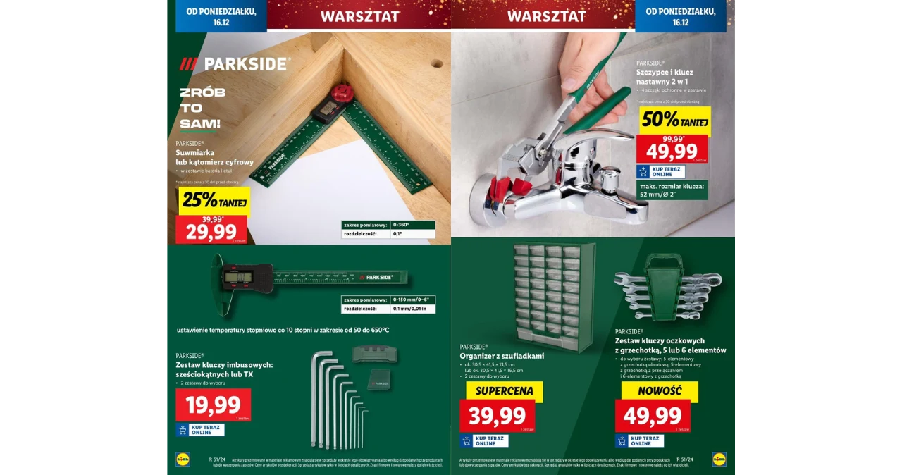 Tylko w Lidlu! Profesjonalny sprzęt Parkside w rewelacyjnych cenach! Tylko w Lidlu! Profesjonalny sprzęt Parkside w rewelacyjnych cenach!