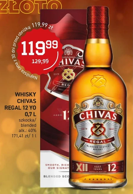 Chivas Regal Aged 12 Years Blended Scotch Whisky 700 ml