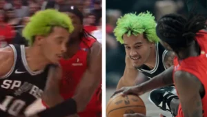 NBA. Jeremy Sochan i Jerami Grant zaliczyli kilka widowiskowych boiskowych starć podczas meczu Blazers - Spurs