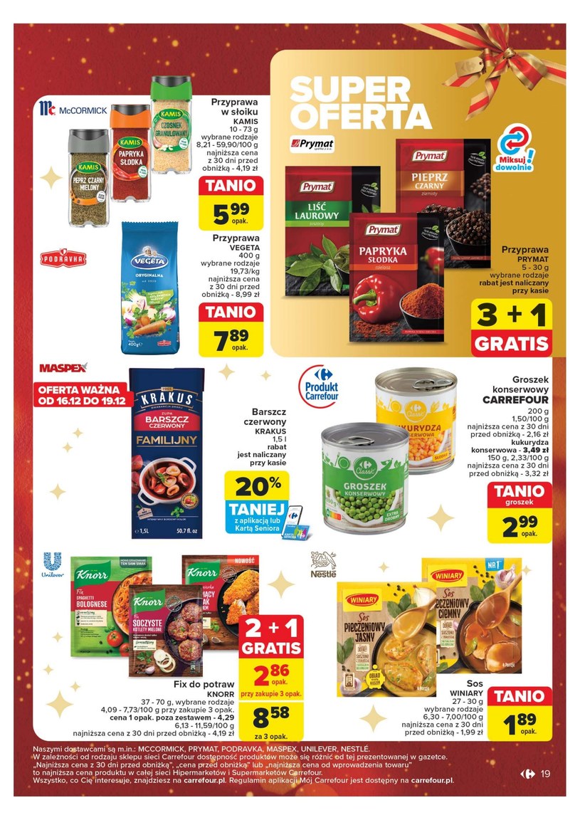 Gazetka: Promocje na świąteczny stół - Carrefour Market - strona 19