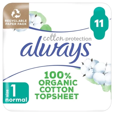 Always Cotton Protection Ultra Normal Podpaski ze skrzydełkami, x11 - 0