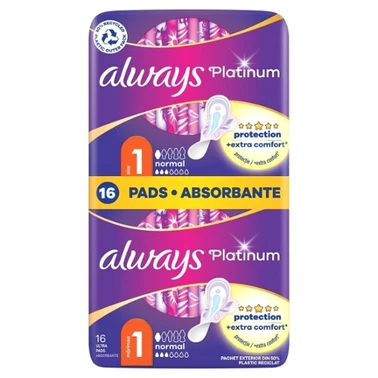 Always Platinum Podpaski ze skrzydełkami Normal, 16 sztuk - 1