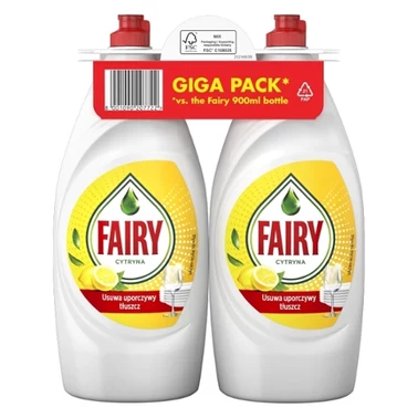 Fairy Original Cytryna Green Płyn do mycia naczyń z. Bez namaczania, bez tłuszczu, bez problemu 1.8L - 0