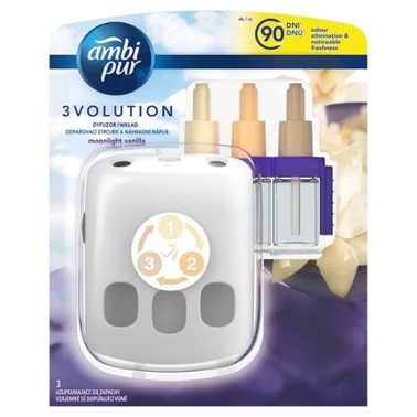 Ambi Pur 3Volution Elektryczny odświeżacz powietrza, zestaw startowy, Moonlight Vanilla 20 ml - 0