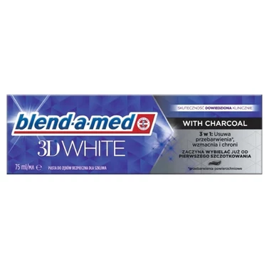 Blend-a-med 3D White Charcoal Pasta do zębów 75ml - 4