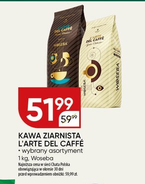 Woseba L'Arte del Caffè Gusto Delicato Kawa palona ziarnista 1 kg niska cena