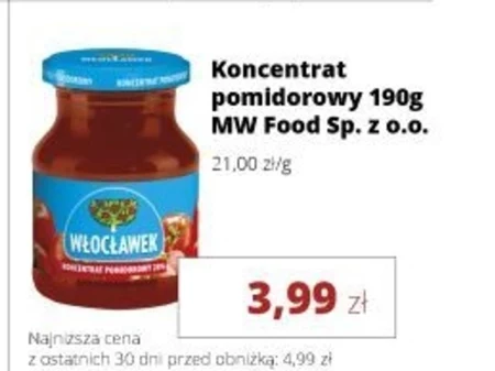 Koncentrat pomidorowy MW Food