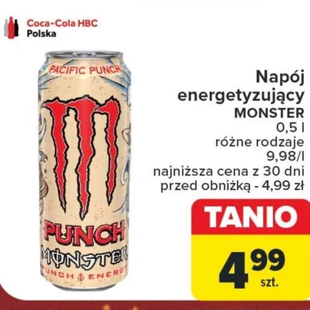 Monster Pacific Punch Gazowany napój energetyczny 500 ml