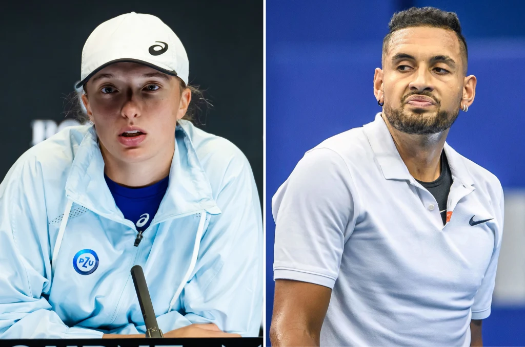 Iga Świątek i Nick Kyrgios Iga Świątek i Nick Kyrgios