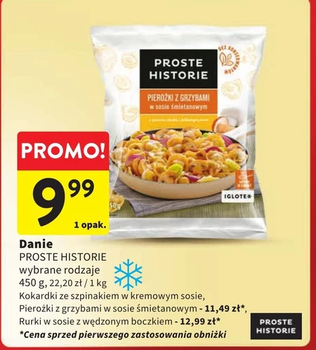 Proste Historie Pierożki z grzybami w sosie śmietanowym 450 g