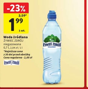 Woda niegazowana Żywiec zdrój niska cena