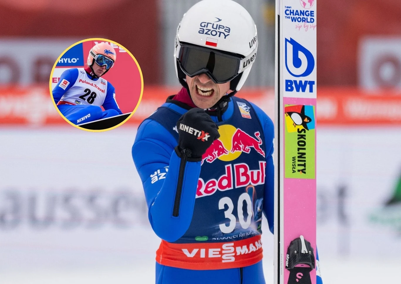 Piotr Żyła i w kółku Dawid Kubacki Piotr Żyła i w kółku Dawid Kubacki