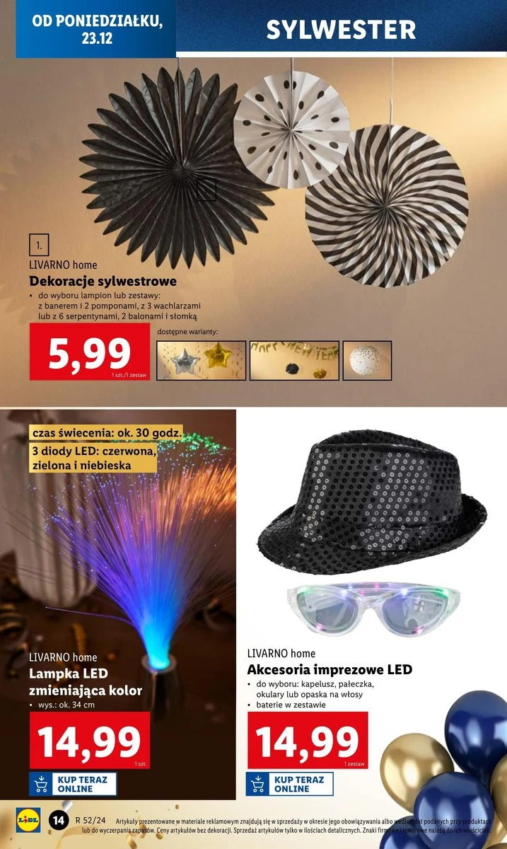Sylwester w domu? Lidl ma wszystko, czego potrzebujesz - najlepsze dekoracje i światła w super niskich cenach!