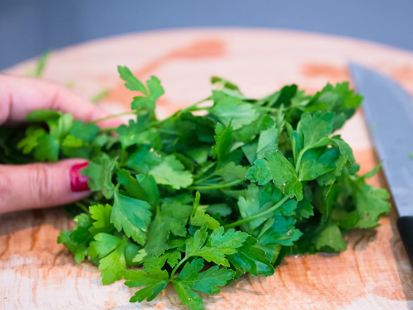 Liście pietruszki świetnie sprawdzą się do odbicia wzoru na jajkach wielkanocnych Liście pietruszki świetnie sprawdzą się do odbicia wzoru na jajkach wielkanocnych