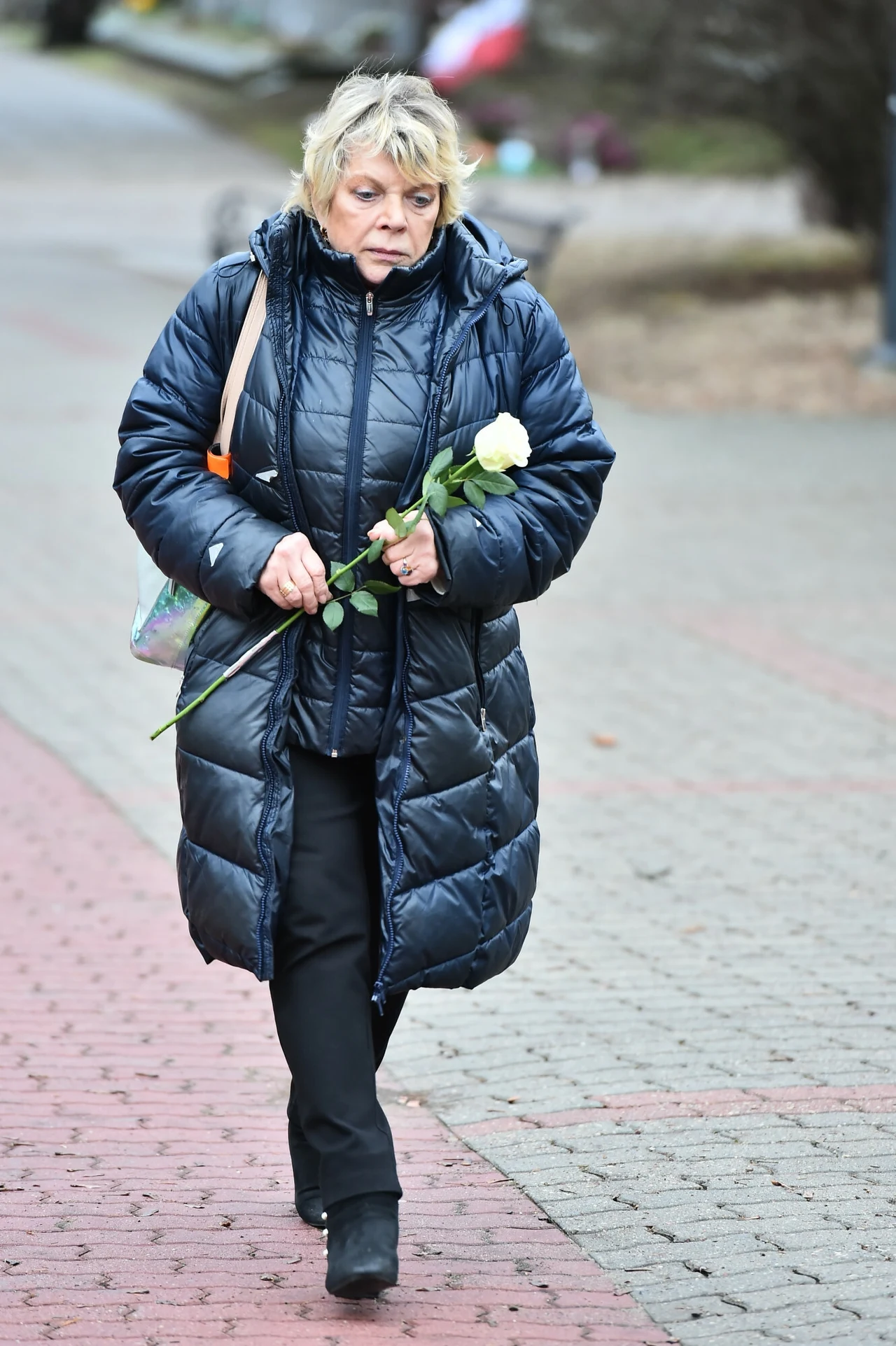 Dorota Stalińska na pogrzebie Stanisława Tyma Dorota Stalińska na pogrzebie Stanisława Tyma