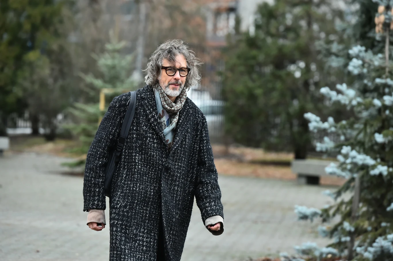 Szymon Majewski na pogrzebie Stanisława Tyma