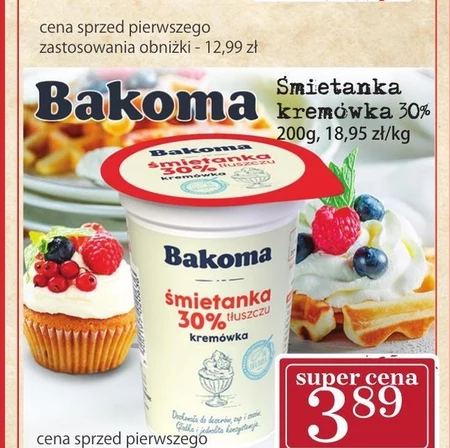 Bakoma Śmietanka kremówka 30% 200 g