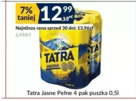 Tatra Piwo jasne pełne 4 x 500 ml