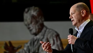 Olaf Scholz prezentuje program swojej partii SPD na wybory parlamentarne w lutym 2025 r.