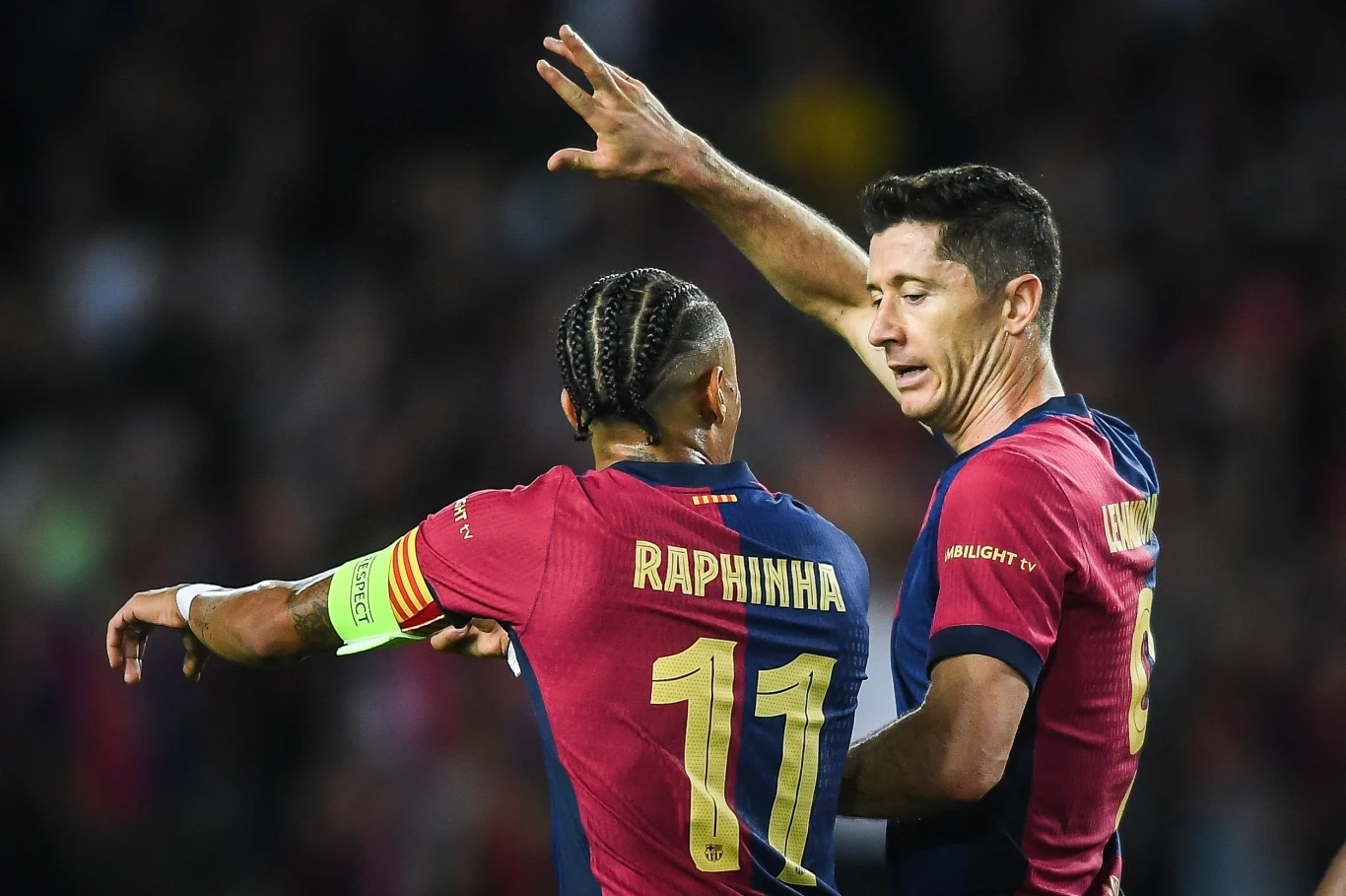 Raphinha i Robert Lewandowski Raphinha i Robert Lewandowski