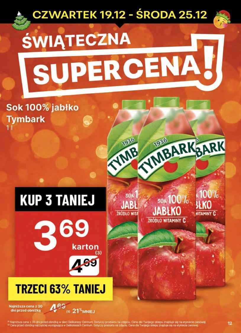 Gazetka: Świąteczna super cena w Delikatesach Centrum!  - strona 12