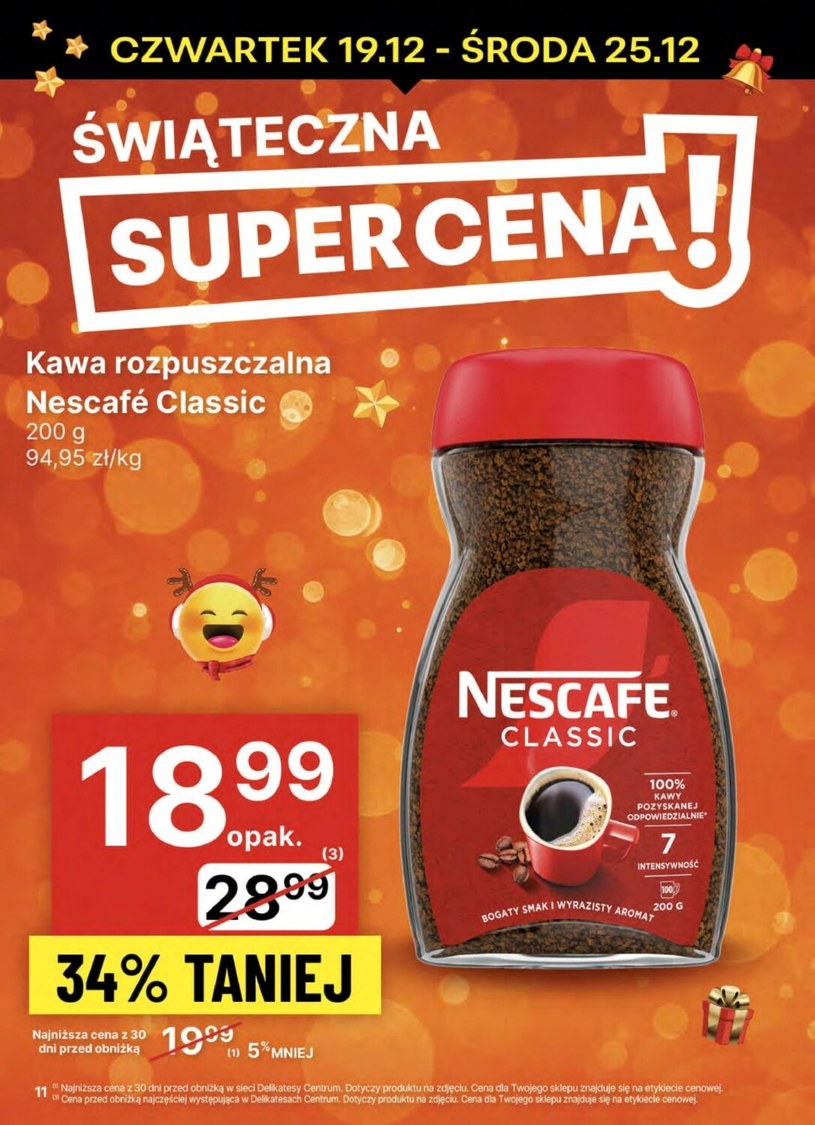 Gazetka: Świąteczna super cena w Delikatesach Centrum!  - strona 11