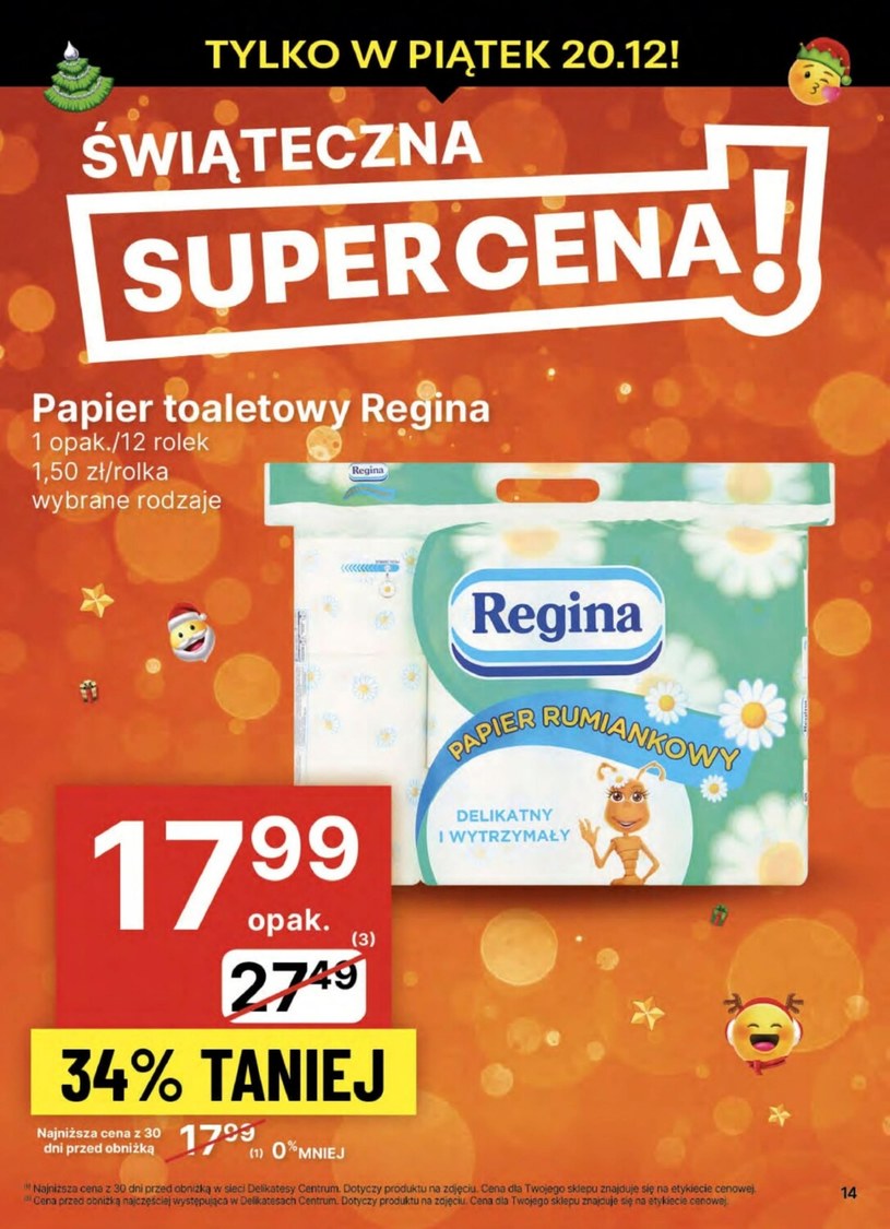 Gazetka: Świąteczna super cena w Delikatesach Centrum!  - strona 14