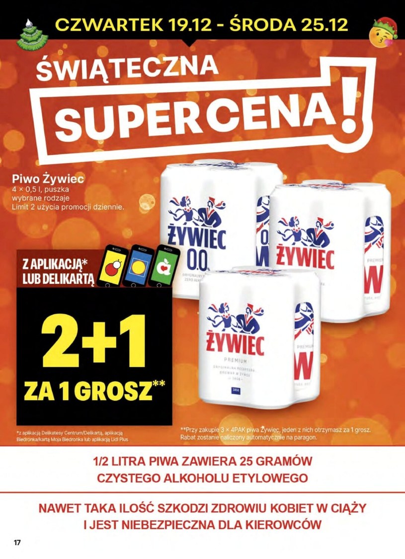 Gazetka: Świąteczna super cena w Delikatesach Centrum!  - strona 17