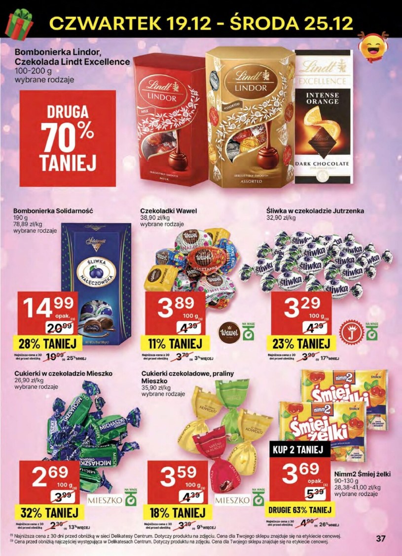 Gazetka: Świąteczna super cena w Delikatesach Centrum!  - strona 37