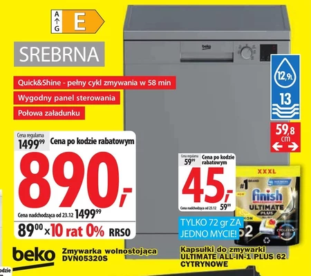 Zmywarka wolnostojąca Beko