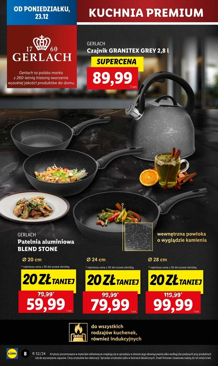Smażenie na najwyższym poziomie! Lidl przecenia patelnie Gerlach na Święta!