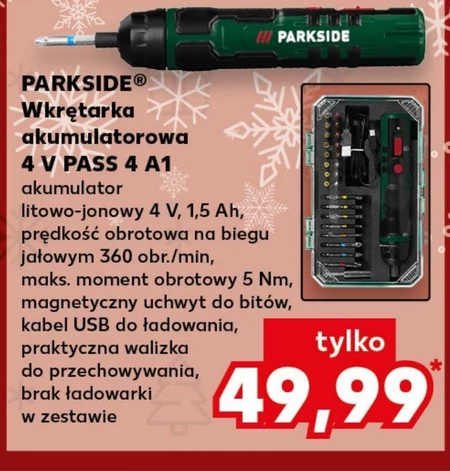 Akumulatorowa wkrętarka Parkside