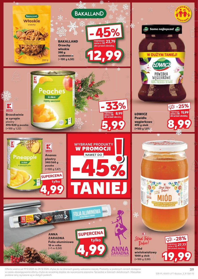 Gazetka: Świąteczna uczta czeka - Kaufland - strona 39