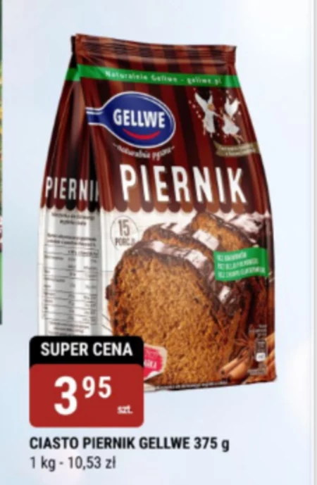 Gellwe Piernik mieszanka do domowego wypieku 375 g