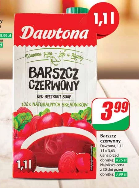 Dawtona Barszcz czerwony 1,1 l