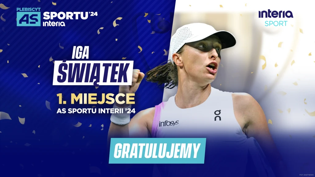 "As Sportu 2024". Iga Świątek została triumfatorką plebiscytu Interii! "As Sportu 2024". Iga Świątek została triumfatorką plebiscytu Interii!