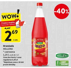 Oranżada Hellena Oranżada Czerwona 1,25 l niska cena