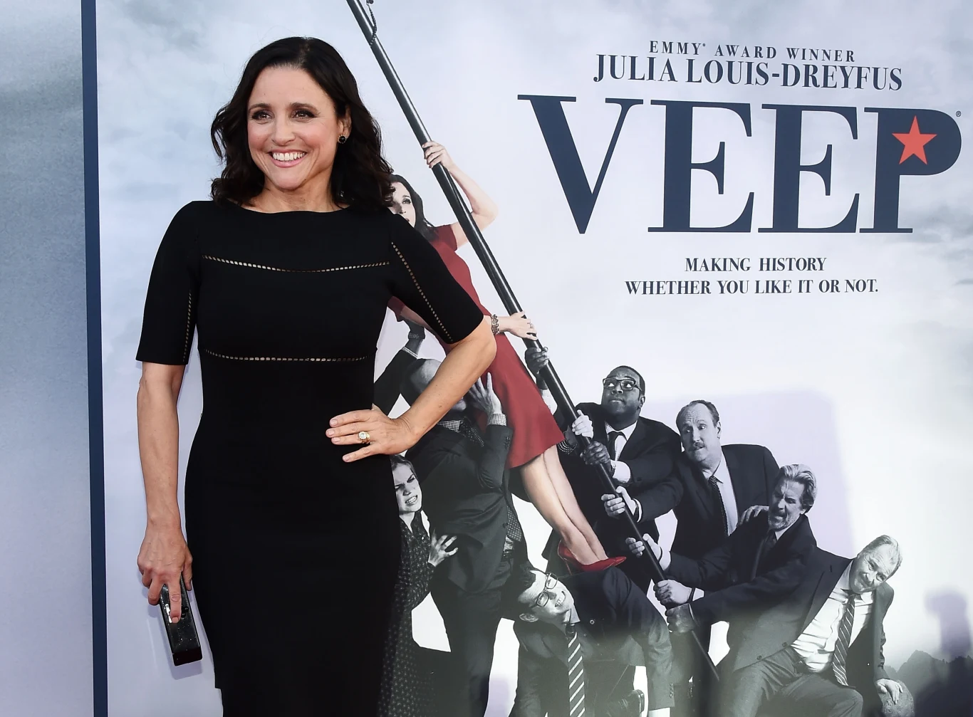 Julia Louis-Dreyfus podczas promocji serialu "Veep"